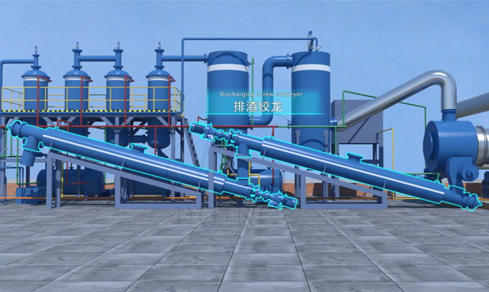 轮胎炼油出渣